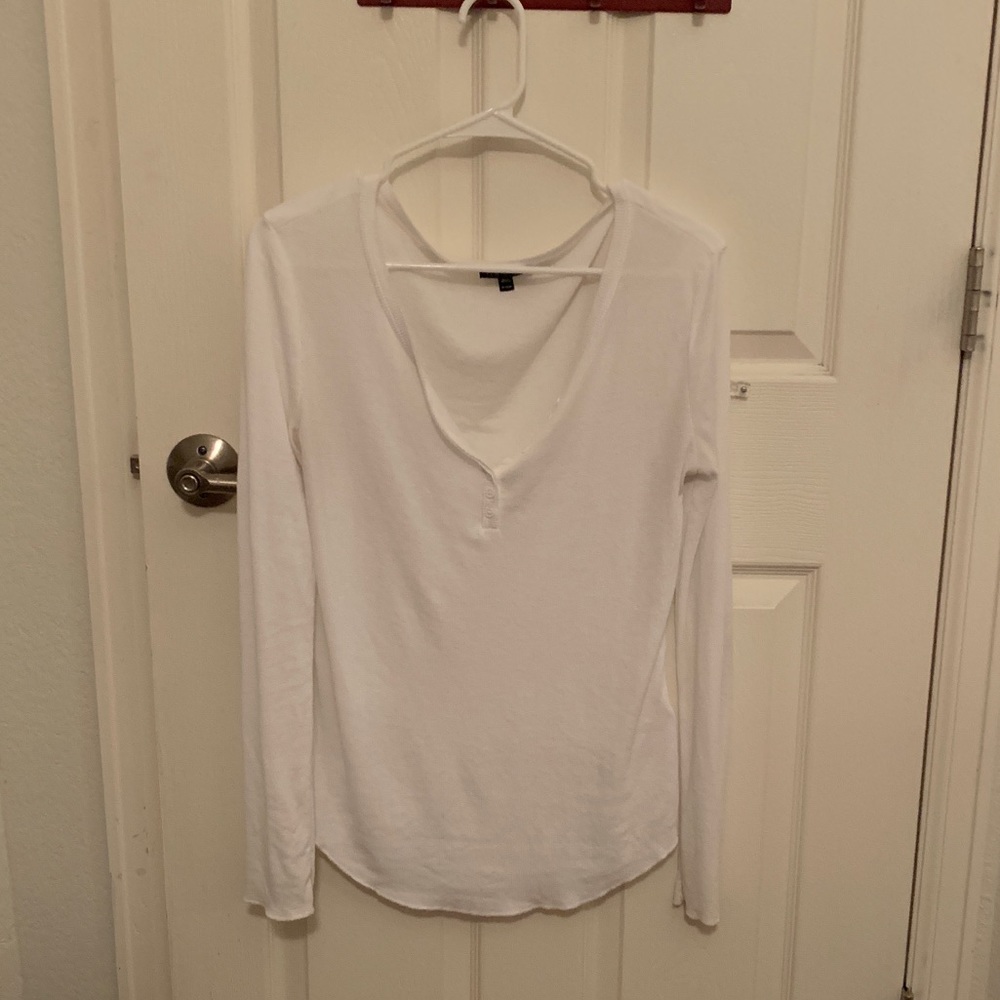 Simple white half button